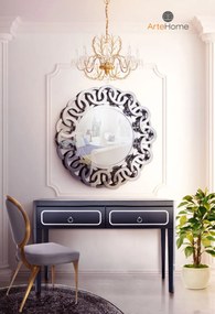Consola Marina negru/silver – H78 cm
