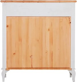 Comoda, L100 45 H106 cm, alb antic natur antic, , lemn masiv