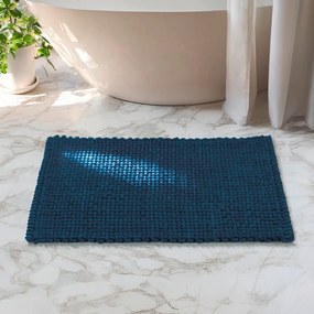 Covoraș de baie albastru închis din material textil 50x80 cm Covelo – Wenko