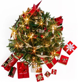 Deuba Pom de Crăciun artificial 150 cm + suport de lemn