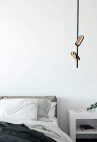 Pendul cu 2 spoturi stil minimalist VIVI TOP 2 negru/auriu
