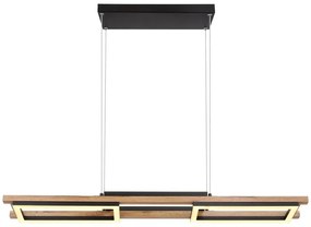 Lustra LED suspendata design modern ILLA negru, maro