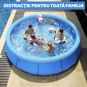 Piscină Gonflabilă (244 x 61 cm), Capacitate 2000 litri, 3 Straturi Anti-Spargere, Kit reparații inclus