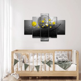 Tabloul - bile abstracte galbene (150x105 cm)