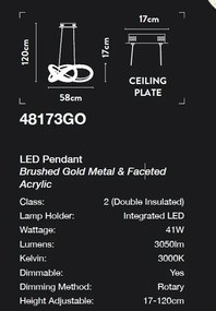 Lustra LED suspendata design modern Belle aurie