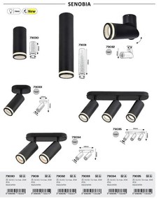 Plafoniera cu 3 Spoturi Directionabile, Design Modern, Senobia