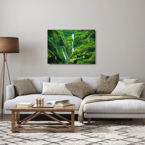 Tablou pe sticlă - Cascada Madakaripura, Java de Est, Indonezia (70x50 cm)