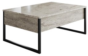 Măsuță de cafea Luna 1 (Travertin + Negru) . 1102314