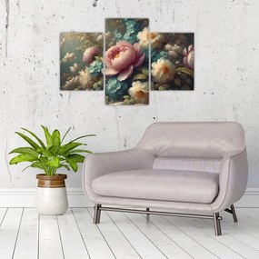Tablou - Natură moartă cu flori - pictură (90x60 cm)