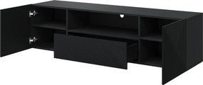 Comodă TV suspendată Asha 167 cm - negru mat