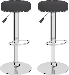 vidaXL Scaune de bar, 2 buc., negru, material textil
