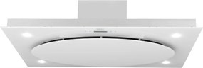 Klarstein secret service, hotă de tavan, hotă pentru aburi, 220 W, touch, sticlă, led, culoare albă