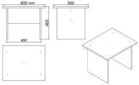 Mobilier de birou Valkyrie (stejar + Negru). 1089122