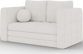 Canapea Kastol , alb bouclé extensibil, 137x71x74 cm – Royal 01