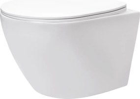 Vas WC suspendabil REA Carlo Lux Rimless cu funcție bideu