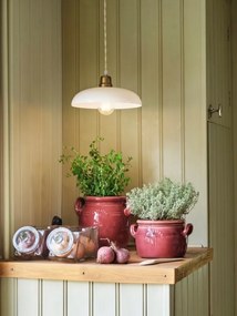Ghiveci din ceramică glazurată manual 2L burgundy înalt, „Brobacka"