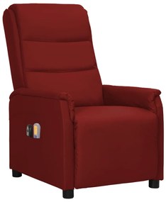 3098609 vidaXL Fotoliu de masaj electric, roșu vin, piele ecologică