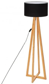 Lampadar Molu Black, lemn si bumbac, 39.5x141 cm, cablu 185 cm