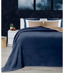 Pătură twin maro și albastru, 200 x 220 cm, 200 x 220 cm