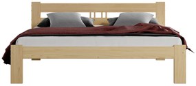 Pat ecologic din lemn 140x200 cu somieră Emilia PIN