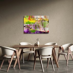 Tablou pe sticlă cu abstracție - pictura (70x50 cm)