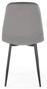 Set 4 scaune K417 velvet gri
