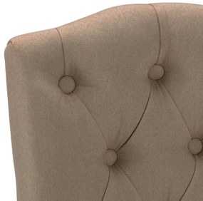 Scaune de bucatarie, 2 buc., gri taupe, material textil 2, Gri taupe