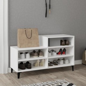 Pantofar, alb, 102x36x60 cm, lemn compozit