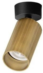 Spot aplicat design tehnic ZELOS negru/ auriu