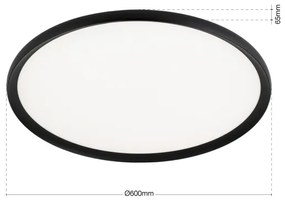 Orion - Plafonieră LED KANT 50W/230V 2700/3200/4000K Ø 60 cm negru