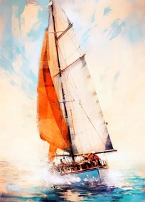 Ilustrație Yacht racing sport, Justyna Jaszke