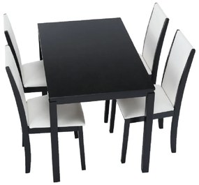 Set cină, wenge/piele eco, VENIS NEW 1+4
