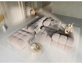 Canapea modulară maro deschis cu tapițerie din catifea 282 cm Bellis – Micadoni