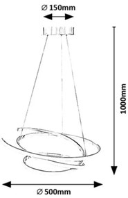 Lustra LED suspendata design modern Esilda