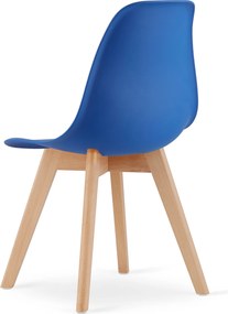 OFERTA Scaun albastru KITO cu picioare din fag Calitatea a II-a