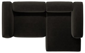 Colțar negru (cu colț pe partea dreaptă/cu șezlong) Bergamo – Cosmopolitan Design