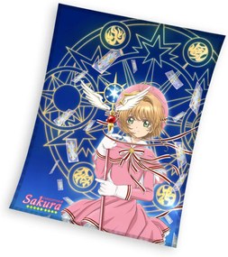 Anime Magic Pătură polară flanel Cardcaptor Sakura 130x160cm