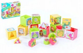 Cuburi inserare plastic 12buc într-o cutie 30x23x7cm