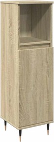 vidaXL Dulap de baie, stejar sonoma, 30x30x100 cm, lemn prelucrat