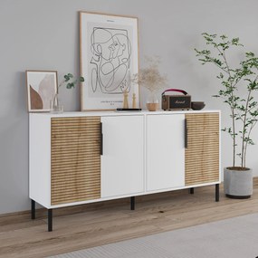 Comodă Zerbuca (alb + Stejar safir). 1127503