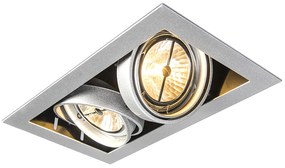 Spot integrat din oțel AR111 reglabil cu 2 lumini - Oneon