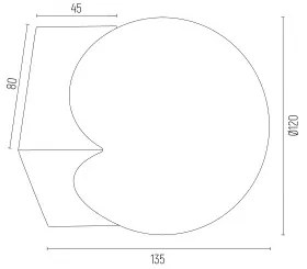 Aplica moderna minimalista AUSTIN auriu/alb
