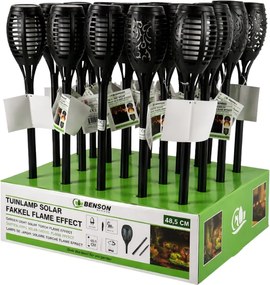 Lampa solara FLARION cu efect de flacara 48,5 cm