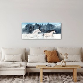 Tablou cu caii pictați (120x50 cm)