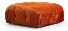 Taburet portocaliu cu tapițerie din catifea Bubble – Artie