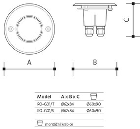 Corp de iluminat LED de exterior pentru căi de acces ROAD LED/0,5W/230V IP67 3000K