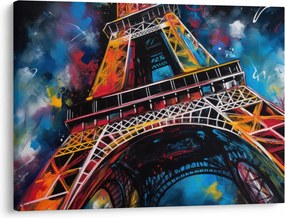 Tablou - Pictură a Turnului Eiffel II. (70x50 cm)