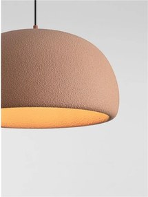 Lustra suspendata cu textura granulata Davo 50cm, rosu caramiziu