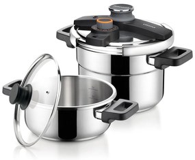 Oale sub presiune cu capac 4 buc. din oțel inoxidabil Ultima duo – Tescoma