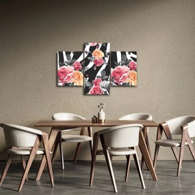 Tablou cu trandafiri înfloriți (90x60 cm)